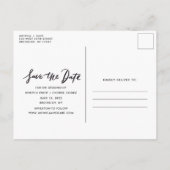 Carte Postale Faire-part Mariage photo en bois rustique Enregistrer la date (Dos)