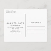 Carte Postale Faire-part Mariage photo en bois rustique Enregistrer la date (Dos)