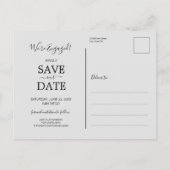 Carte Postale Faire-part Mariage photo Enregistrer la date (Dos)