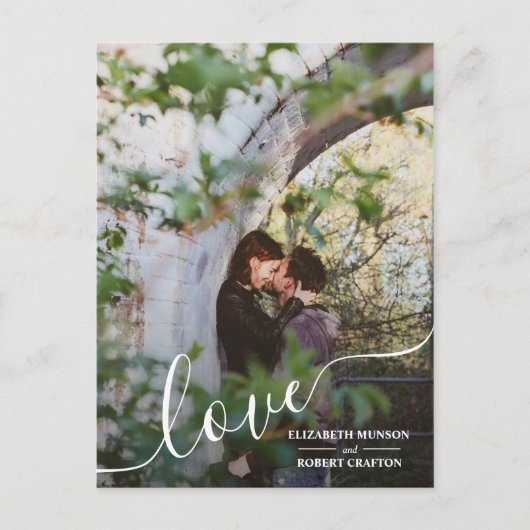 Carte Postale Faire-part Mariage photo Enregistrer la date (Devant)