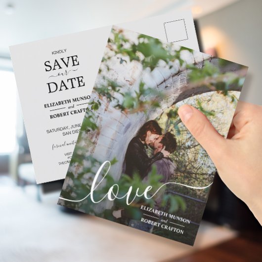 Carte Postale Faire-part Mariage photo Enregistrer la date