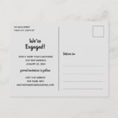 Carte Postale Faire-part Mariage photo frontière simple Enregistrer la date (Dos)