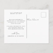 Carte Postale Faire-part Mariage Photo Minimaliste Tendance (Dos)