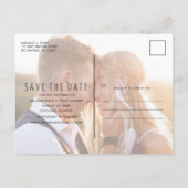 Carte Postale Faire-part Mariage photo moderne Boissons gratuites Enregistr (Dos)