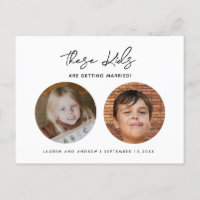 Mariage Photo Moderne Enfants Drôles Enregistrer L
