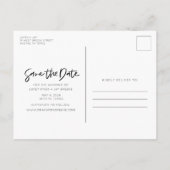 Carte Postale Faire-part Mariage photo moderne simple Enregistrer la date (Dos)