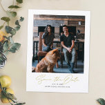 Carte Postale Faire-part Mariage photo moderne simple Enregistrer la date<br><div class="desc">Ce mariage photo simple et chic sauvez la date modèle de carte postale dispose d'un script d'écriture manuscrite animé sous votre photo. Il est très similaire à un autre design que nous offrons dans notre magasin avec le script 'Enregistrer la Date' au-dessus de la photo, s'il vous plaît vérifier cette...</div>
