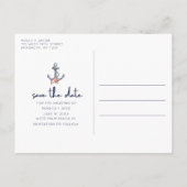 Carte Postale Faire-part Mariage photo nautique Enregistrer la date (Dos)