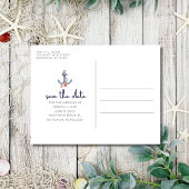 Carte Postale Faire-part Mariage photo nautique Enregistrer la date