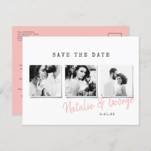 Carte Postale Faire-part mariage photo numérique moderne et minimaliste