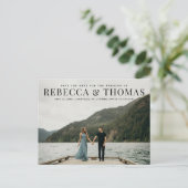 Carte Postale Faire-part Mariage photo paysage moderne enregistrer la date (Debout devant)