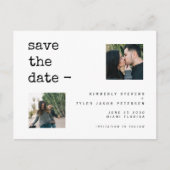 Carte Postale Faire-part Mariage photo QR CODE moderne enregistrer la date (Devant)
