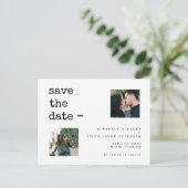 Carte Postale Faire-part Mariage photo QR CODE moderne enregistrer la date (Debout devant)