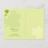 Carte Postale Faire-part Mariage photo Shamrock irlandais Enregistrer la da (Dos)