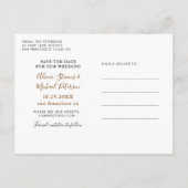 Carte Postale Faire-part Mariage photo tournesol rustique enregistrer la da (Dos)