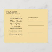 Carte Postale Faire-part Mariage photo tournesol rustique enregistrer la da (Dos)