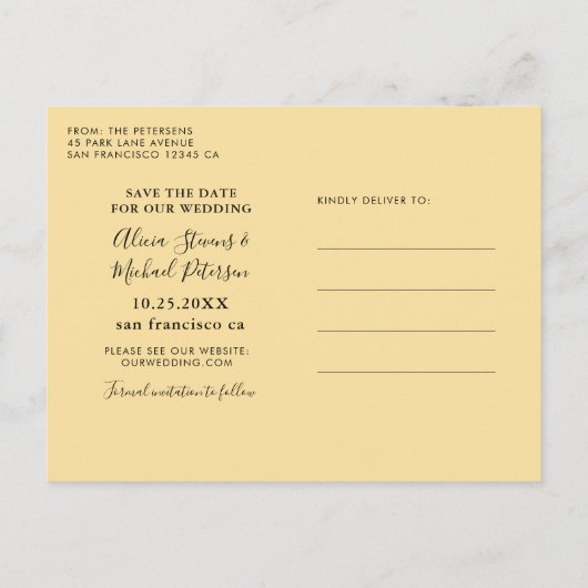 Carte Postale Faire-part Mariage photo tournesol rustique enregistrer la da (Dos)