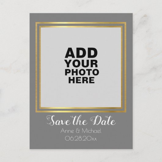 Carte Postale Faire-part mariage photo vertical (Devant)