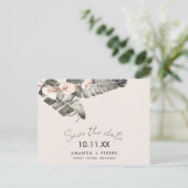 Carte Postale Faire-part Mariage plage Enregistrer la date (Debout devant)