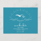 Carte Postale Faire-part Mariage plage Enregistrer la date (Devant)