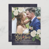 Carte Postale Faire-part Mariage Postponton Rester Accueil Rester en sécuri (Devant / Derrière)