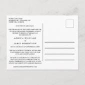 Carte Postale Faire-part Mariage Réduit Changement de Plans Élégant (Dos)