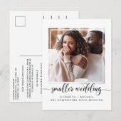 Carte Postale Faire-part Mariage Réduit de Taille Photo (Devant / Derrière)