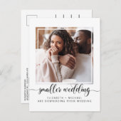 Carte Postale Faire-part Mariage Réduit en Petite Taille Photo (Devant / Derrière)