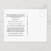 Carte Postale Faire-part Mariage Réduit Simple Photo (Dos)