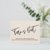 Carte Postale Faire-part Mariage reporté à la crème simple (Debout devant)