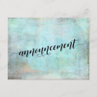 Faire-part Mariage reporté Aqua Grunge