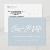 Carte Postale Faire-part Mariage reporté Changement de date Annulé (Devant / Derrière)