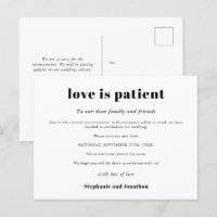 Mariage Reporté L'amour est patient Sauvegarder No