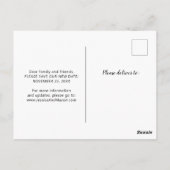 Carte Postale Faire-part Mariage Reporté Modifier La Date (Dos)