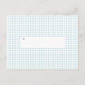 Carte Postale Faire-part Mariage Rétro Indé Mixtape Bleu / Vert Citron (Dos)