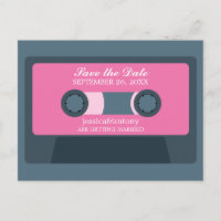 Mariage Rétro Mixtape Enregistrez la Date