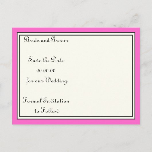 Carte Postale Faire-part Mariage rose turquoise vigne fleurie Enregistrer l (Dos)