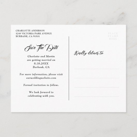 Carte Postale Faire-part Mariage rustique campagne en bois et pot Mason (Dos)