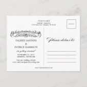Carte Postale Faire-part Mariage Rustique Chic Enregistrer La Date - Violet (Dos)