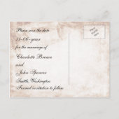 Carte Postale Faire-part mariage rustique mason jar enregistrer la date (Dos)