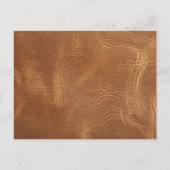 Carte Postale Faire-part mariage rustique occidental en cuir save the date (Dos)