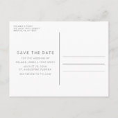 Carte Postale Faire-part Mariage Sandy Toes Salty Kisses Enregistrer la Dat (Dos)