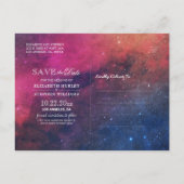 Carte Postale Faire-part Mariage Sauvegarder La Date Galaxie Nébuleuse Cons (Dos)