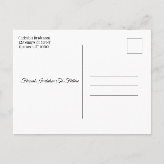 Carte Postale Faire-part Mariage : Sauver la date Feuilles d'automne sur un (Dos)