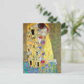 Carte Postale Faire-part Mariage Sauvez la Date ! Le baiser de Gustav Klimt (Debout devant)