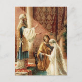 Carte Postale Faire-part Mariage SAVE THE DATE catholique traditionnel (Devant)