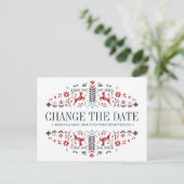 Carte Postale Faire-part Mariage scandinave MODIFIER LA DATE POSTPONEMENT (Debout devant)