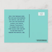 Carte Postale Faire-part Mariage simple 2 initial lun VS do-it-yourself cou (Dos)