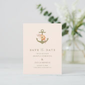 Carte Postale Faire-part Mariage simple Boho Enregistrer la date (Debout devant)
