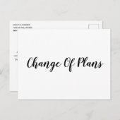 Carte Postale Faire-part Mariage simple de report (Devant / Derrière)